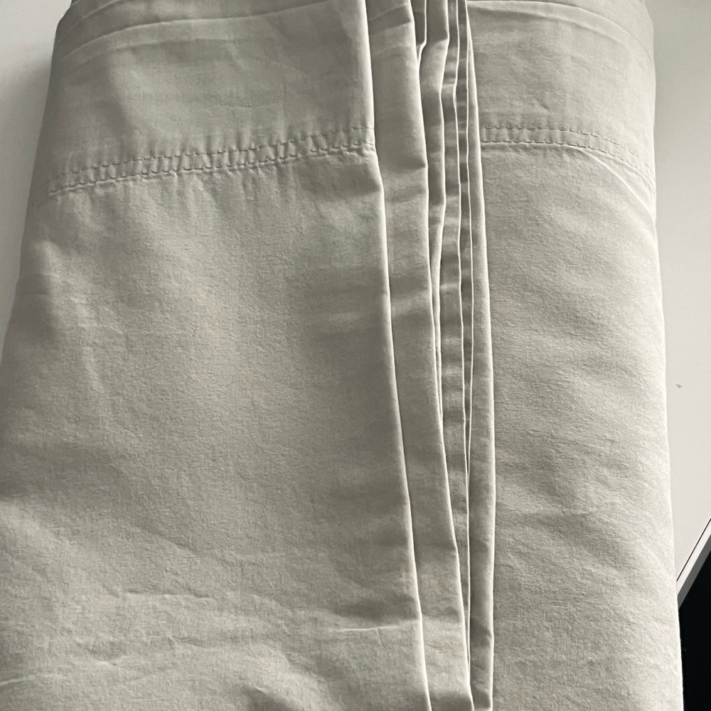 Organic GOTS Gray Queen Cotton Flat Sheet
